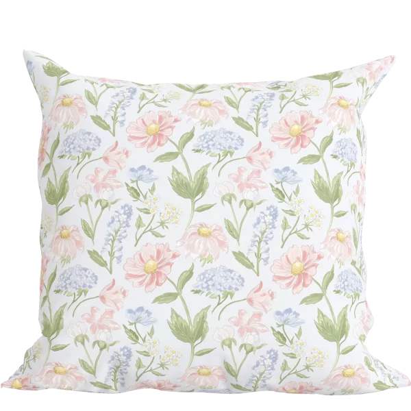 Pastel Floral Pillow in Meadow