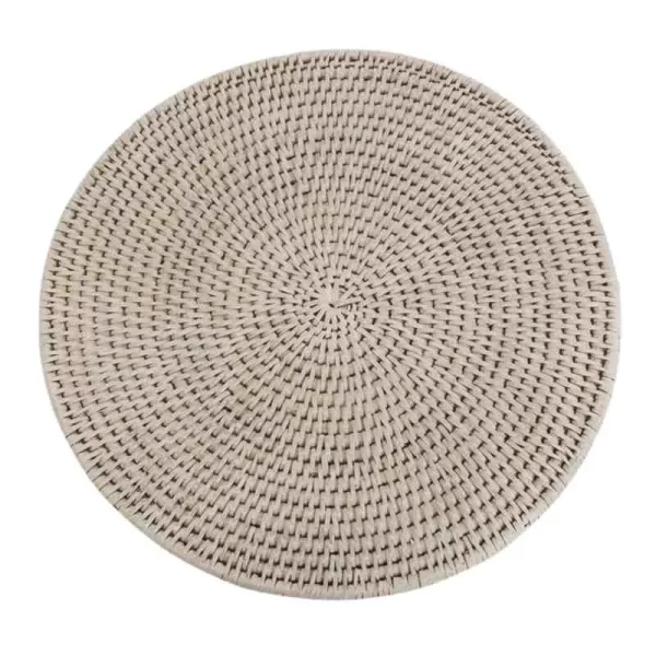 Round Placemat Geneva Whitewash